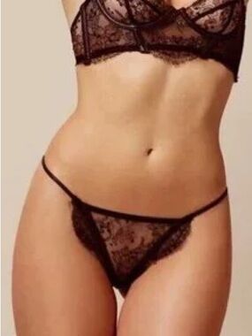 NWT Agent Provocateur Adara Black thong Size 3/M